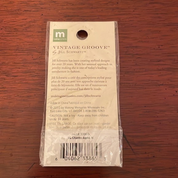 NEW Vintage Groove by Jill Schwartz Letter Alpha Charms - CHOOSE L / N / O / U - Picture 5 of 9